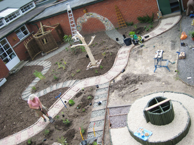 Widlife Garden under construction.